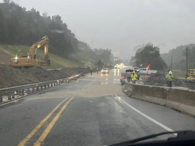 Mudslide across Highway 150 in Washington County, Kentucky, via sheriff's office 6-17-25