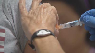 Patient being given a vaccination