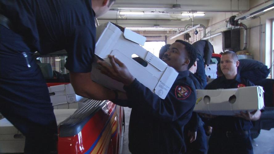 First responders in Louisville accept free turkeys from Jeff Ruby's