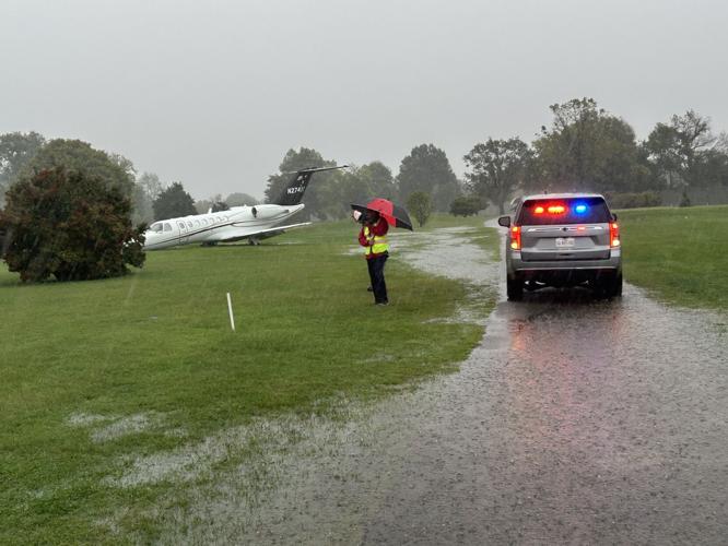 Plane on Seneca golf course from Bowman Field - 10-7-2025  2