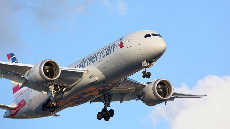 American Airlines Jet in Flight