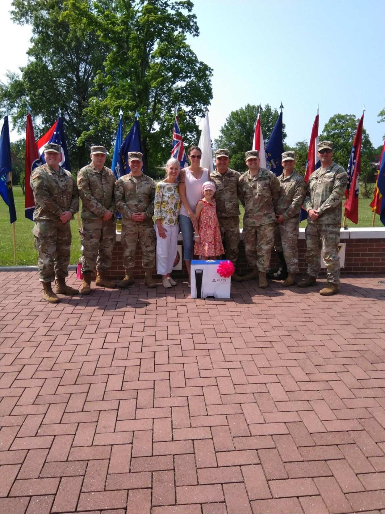 Evelena Chee-Metternick with military