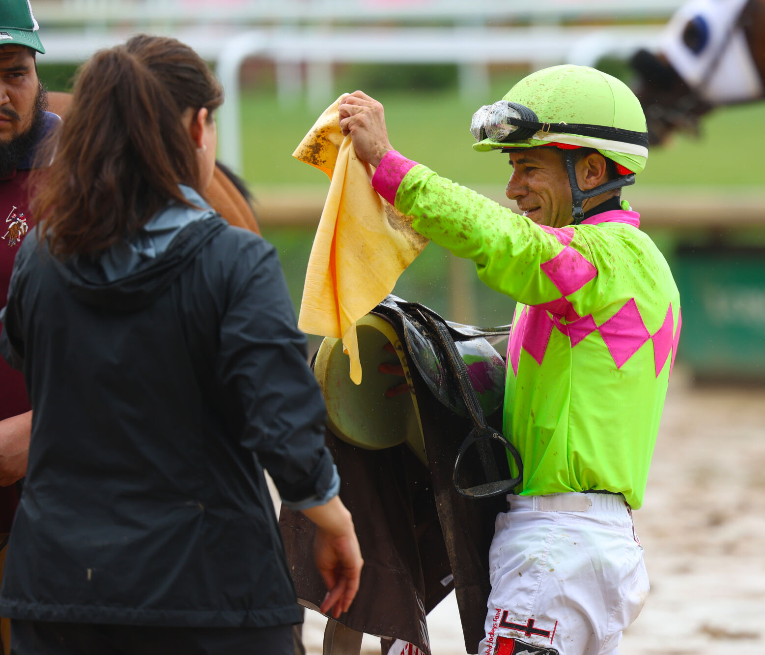 Jockey wipes towel