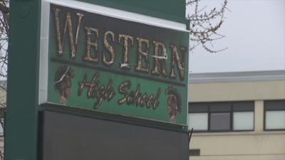 Western High School Sign Closeup - 2-5-20