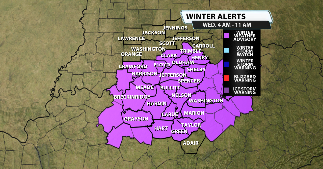 EXPANDED : Who Is Now Included In The Winter Weather Advisory ... 