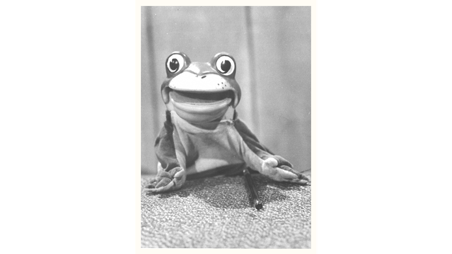 Presto the Magic Clown's J Fred Frog closeup