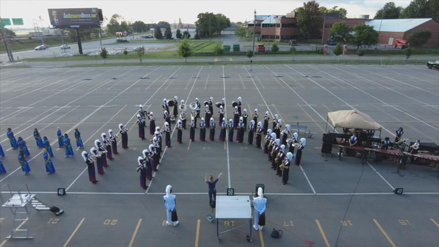 Male High School marching band