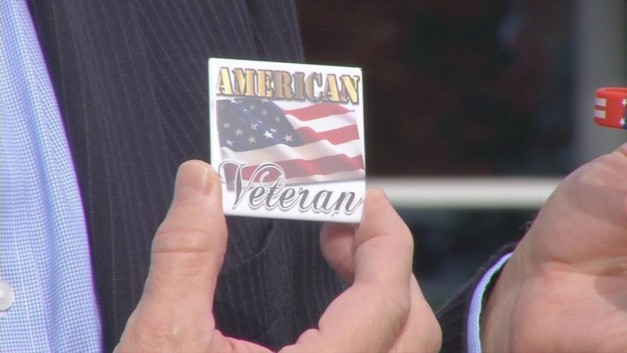 American Veteran magnet given to vets as part of Baptist Health Floyd's 'Stars and Sripes' program