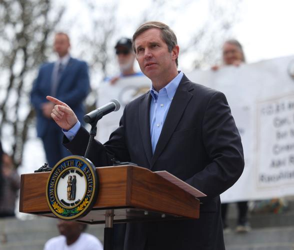 Gov. Andy Beshear speaks at March on Frankfort.JPG