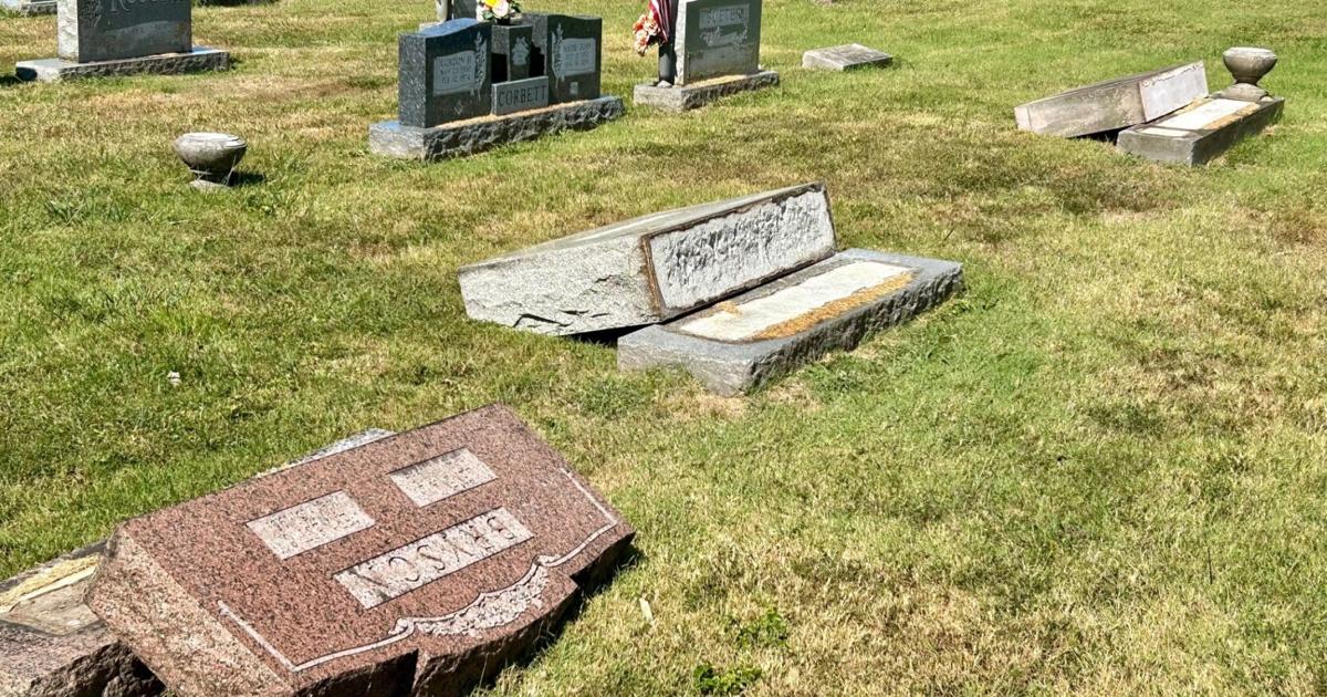 Dozens of graves vandalized at southern Indiana cemetery