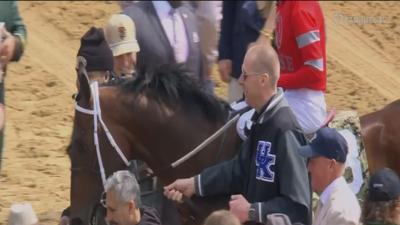 University of Kentucky basketball coach Mark Pope at Keeneland