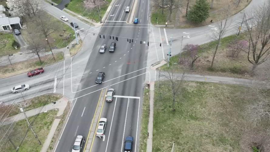LMPD says one person was killed after a crash Sunday at intersection of Taylor Blvd. and Southern Parkway in Louisville. (WDRB drone image)