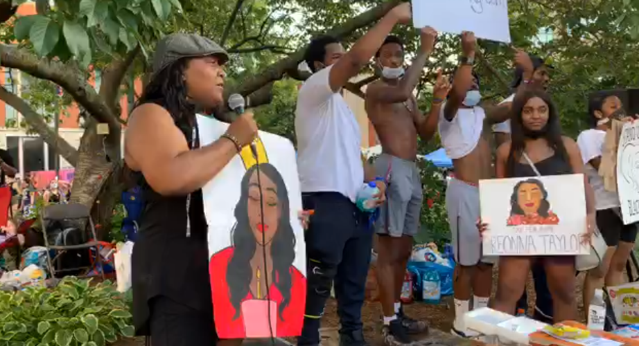 Woman speaks during 6-5-2020 protests