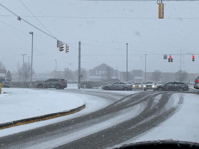 Snowy roads on Jan. 29, 2022
