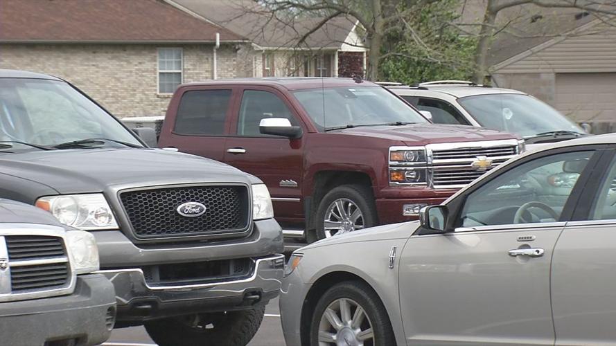 Cars parked at Maryville Baptist Church