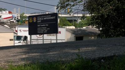LMPD impound lot on Frankfort Avenue in Louisville, Ky.