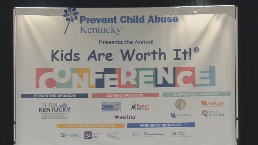 Banner at The Kids Are Worth It! Conference at The Galt House in Louisville on Sept. 12, 2023