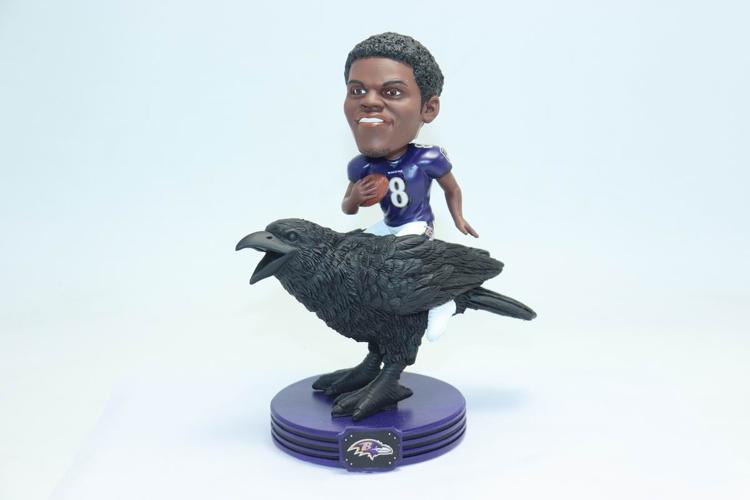 Lamar Jackson riding a raven