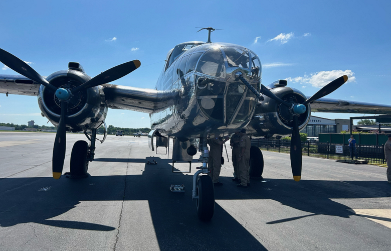 D-Day Anniversary: B-25 Bomber at Bowman Field in Louisville, Ky.