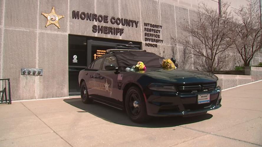 A memorial for Monroe County Deputy James A. Driver