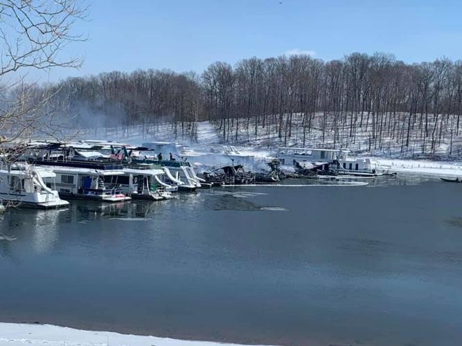 Fire at Hoosier Hills Marina on Patoka Lake - Feb. 19, 2021