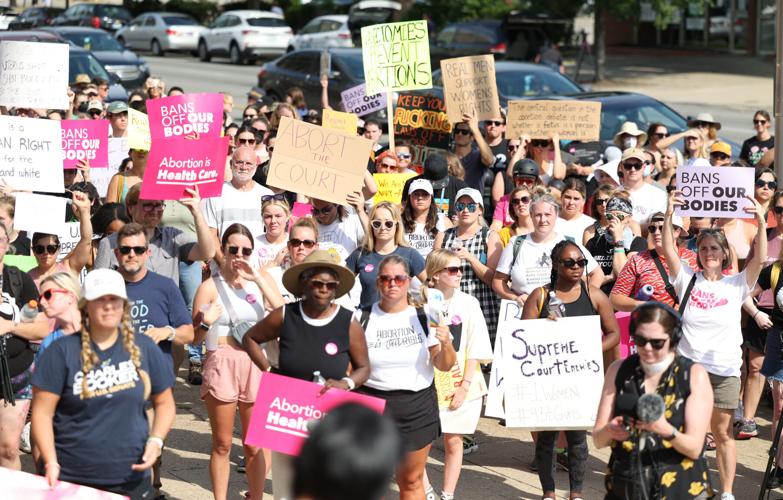 Abortion rally in downtown Louisville