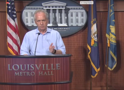 Fischer at podium