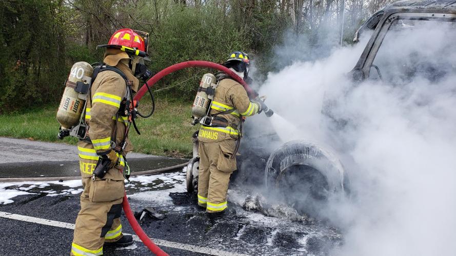 64 W Tractor-Trailer fire