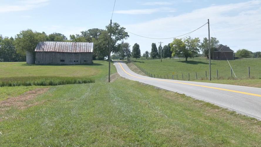 Rural road in Shelby County