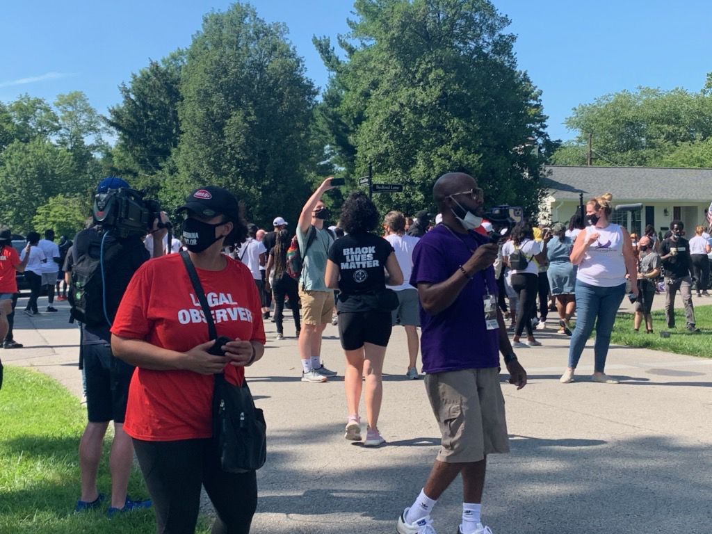 Breonna Taylor protesters in east Louisville on Tuesday, July 14, 2020