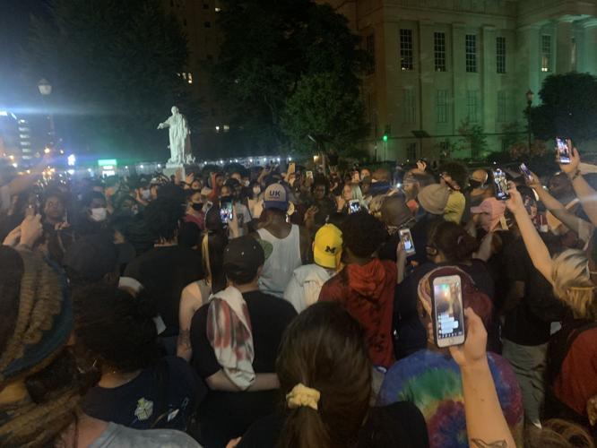 Protesters gather in downtown Louisville demanding justice for Breonna Taylor