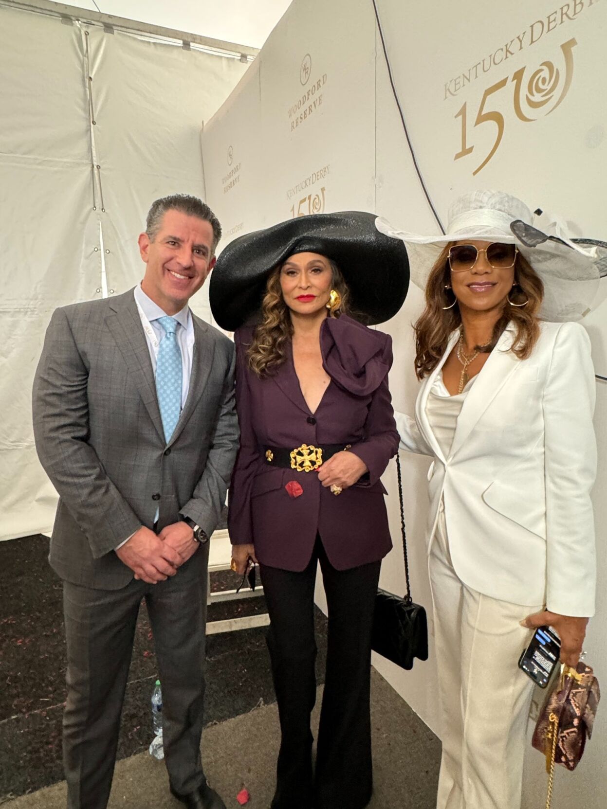 Derby - Marc with Tina Knowles and Holly Robinson Peete 5-4-24