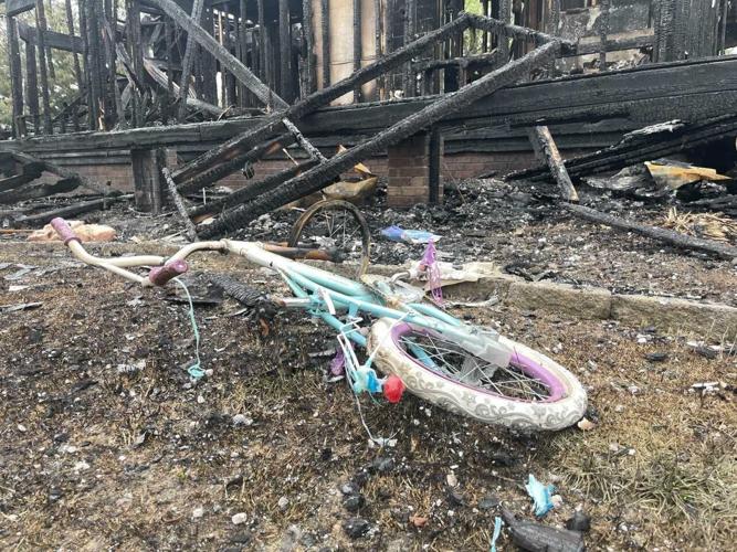 Bike discovered at the scene of the fire at the Ratliff family home in Winchester, Kentucky
