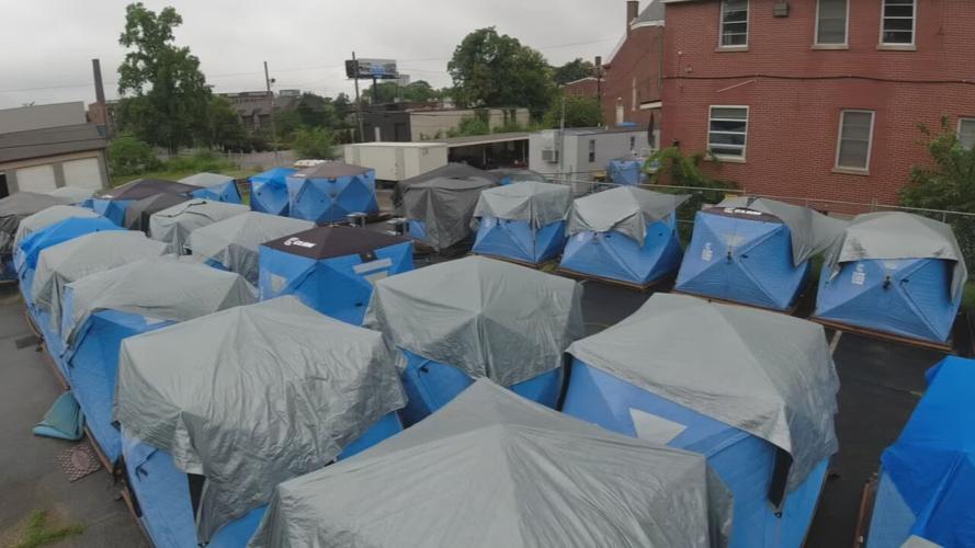 Tents at Louisville's Hope Village