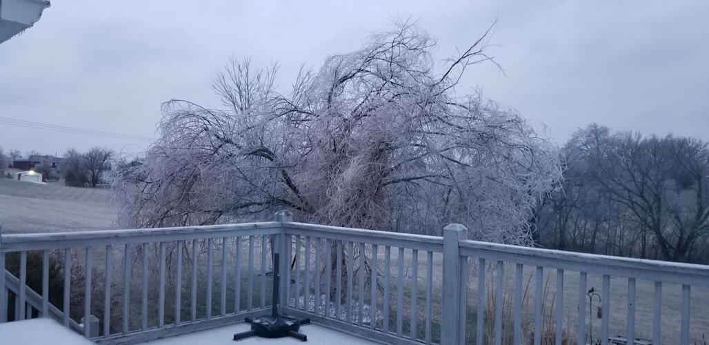 Ice on deck in Taylorsville