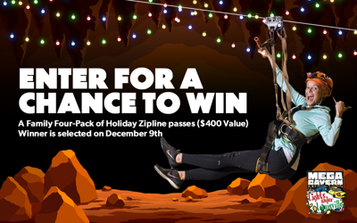 Louisville Mega Cavern's Holiday Zipline Giveaway