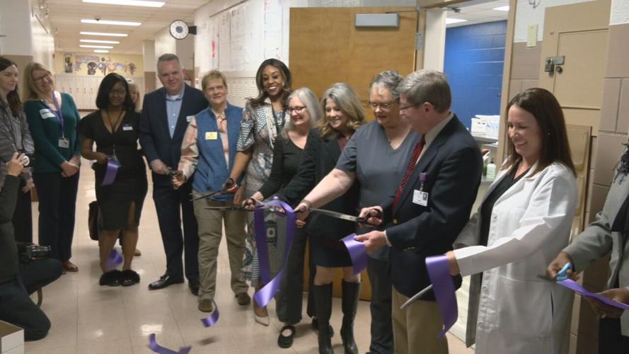 Iroquois High School new health center ribbon cutting 2-21-24