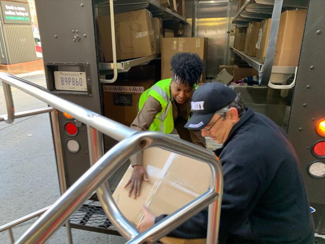 UPS Sock Donation to Wayside