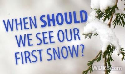 How early was our first snow this year compared to normal?