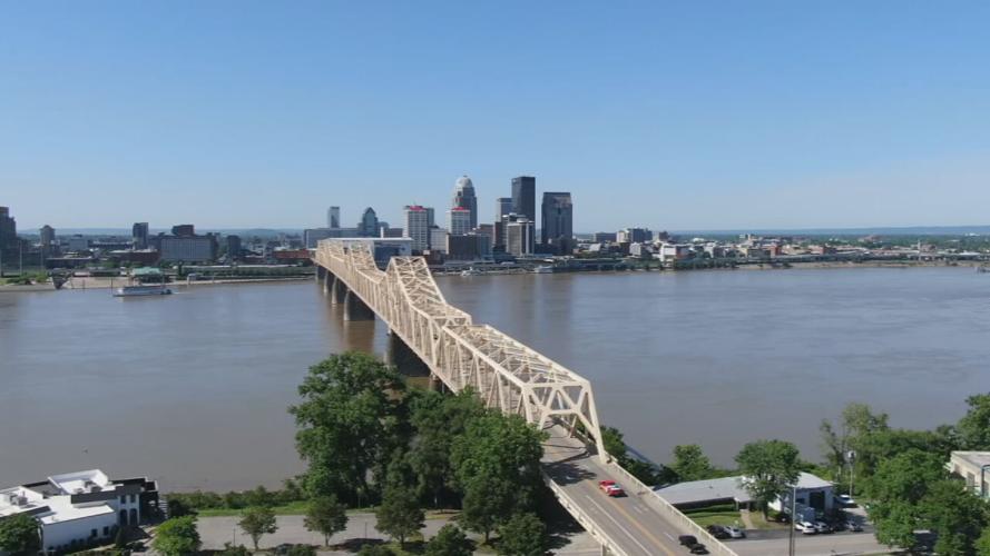 Clark Memorial Bridge Aerial View