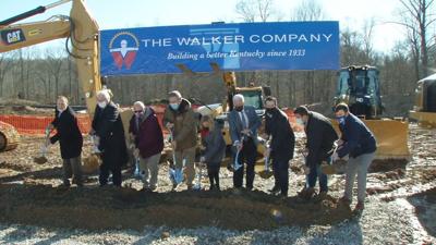 Wastewater treatment plant groundbreaking in Brandenburg, Ky.