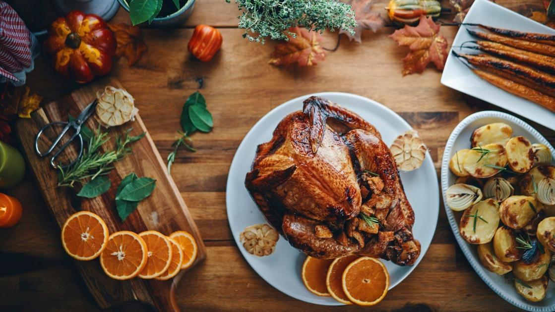 Thanksgiving Dinner Background Thanksgiving Dinner Setting Thanksgiving Dinner Autumn Fruit With Plate And Cutlery Thanksgiving Autumn Background