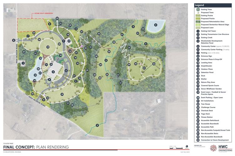 Shadow Lake Park plans for Charlestown, Indiana