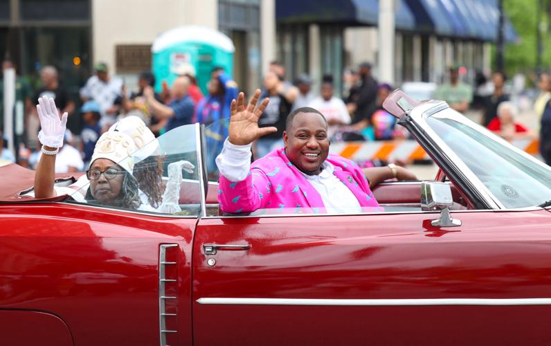 Councilor Phil Baker in Pegasus Parade.JPG