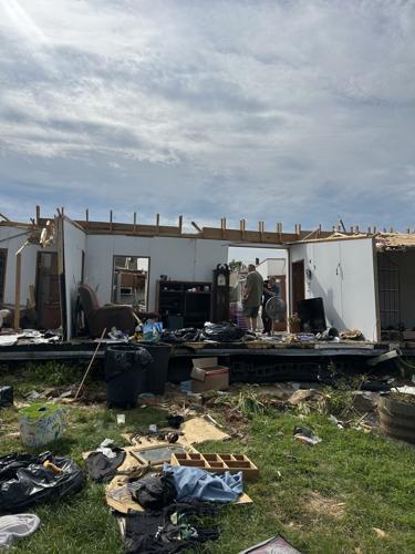 Destroyed home from Grayson County tornado