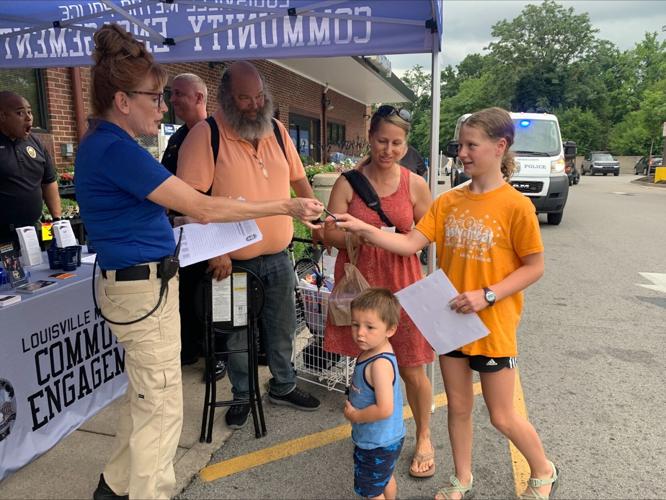 LMPD community engagement at Highlands Kroger - 7.18.23