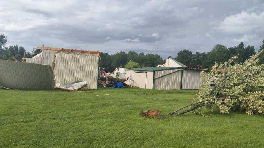Storm damage in Grayson County, Kentucky