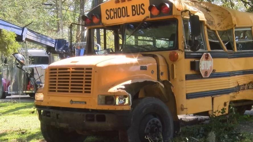 School bus police say was stolen by 11-year-old in Louisiana (Oct. 2020)