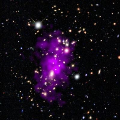 Champagne Cluster: A toast to the first Friday of 2026 with two sparkling galaxy clusters merging into one...