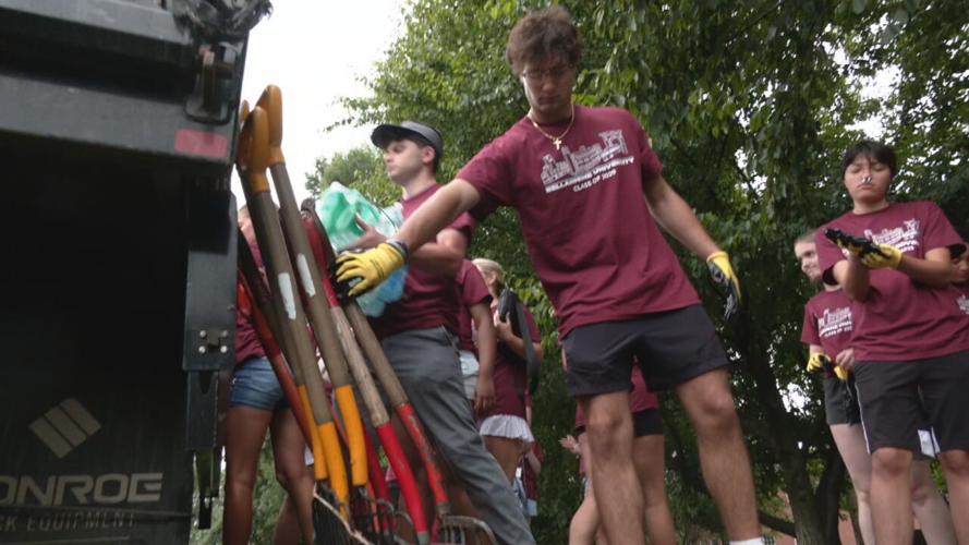 Bellarmine freshmen Knights in Action service projects 8-20-25